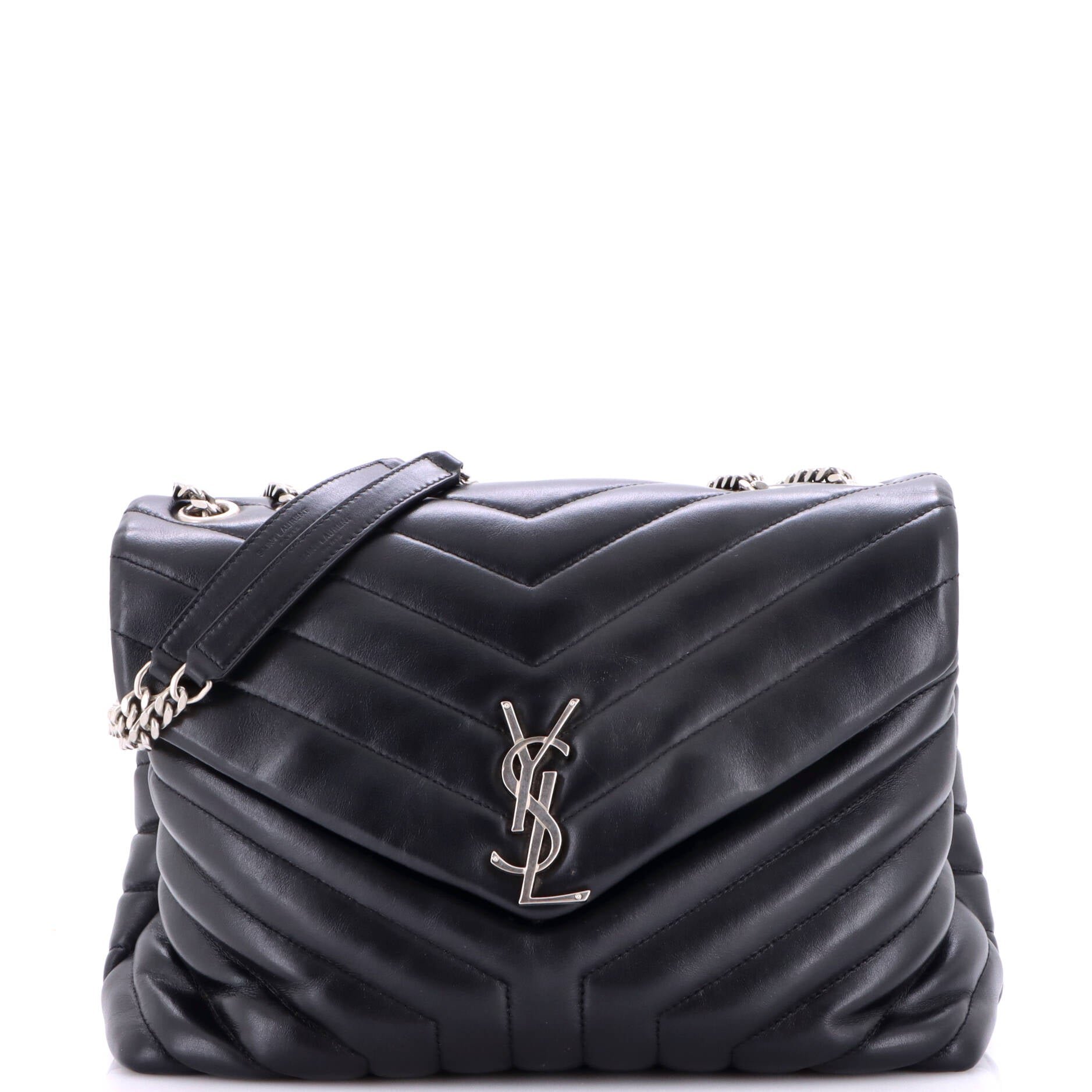 Loulou Shoulder Bag Matelasse Chevron Leather Medium