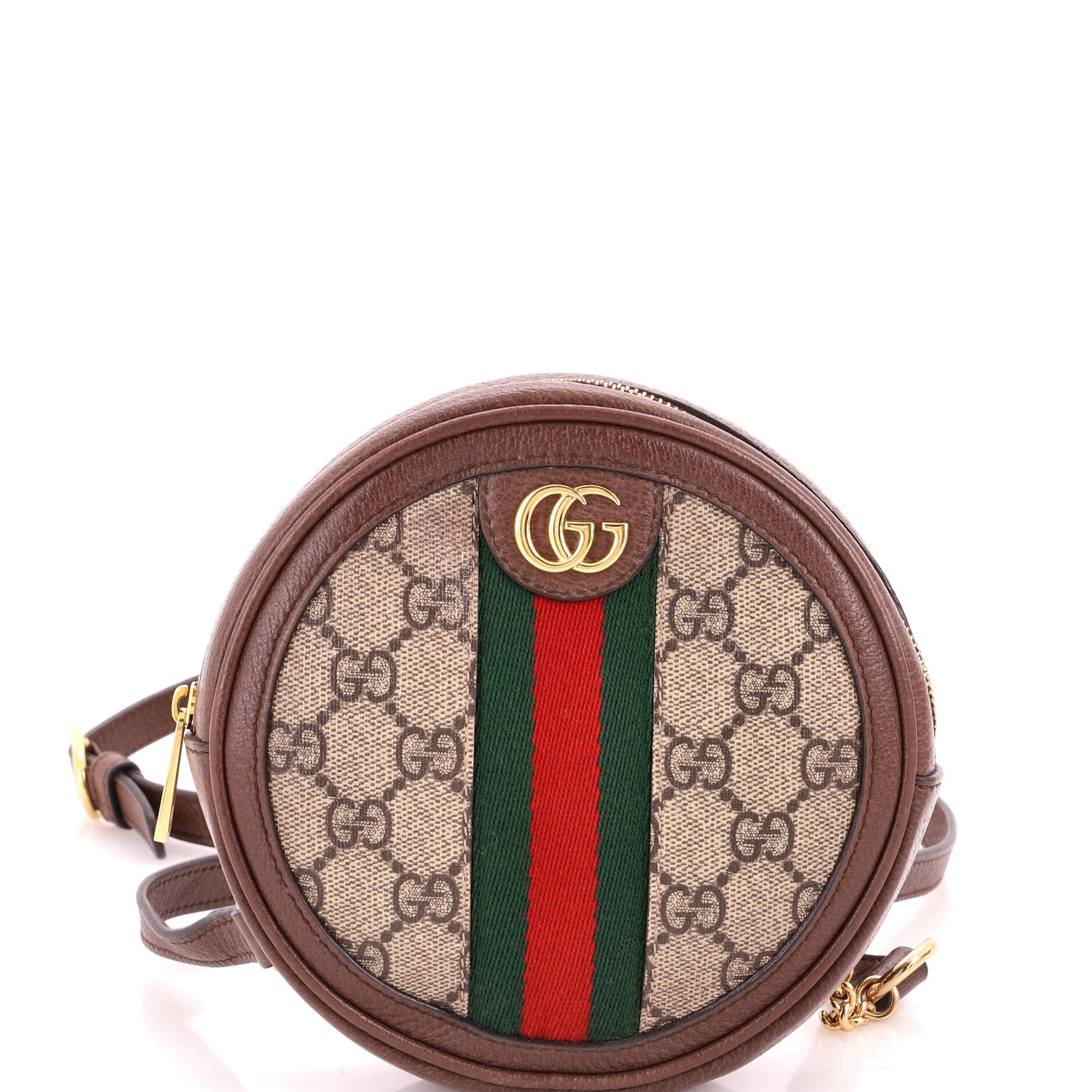 Ophidia Round Backpack GG Coated Canvas Mini