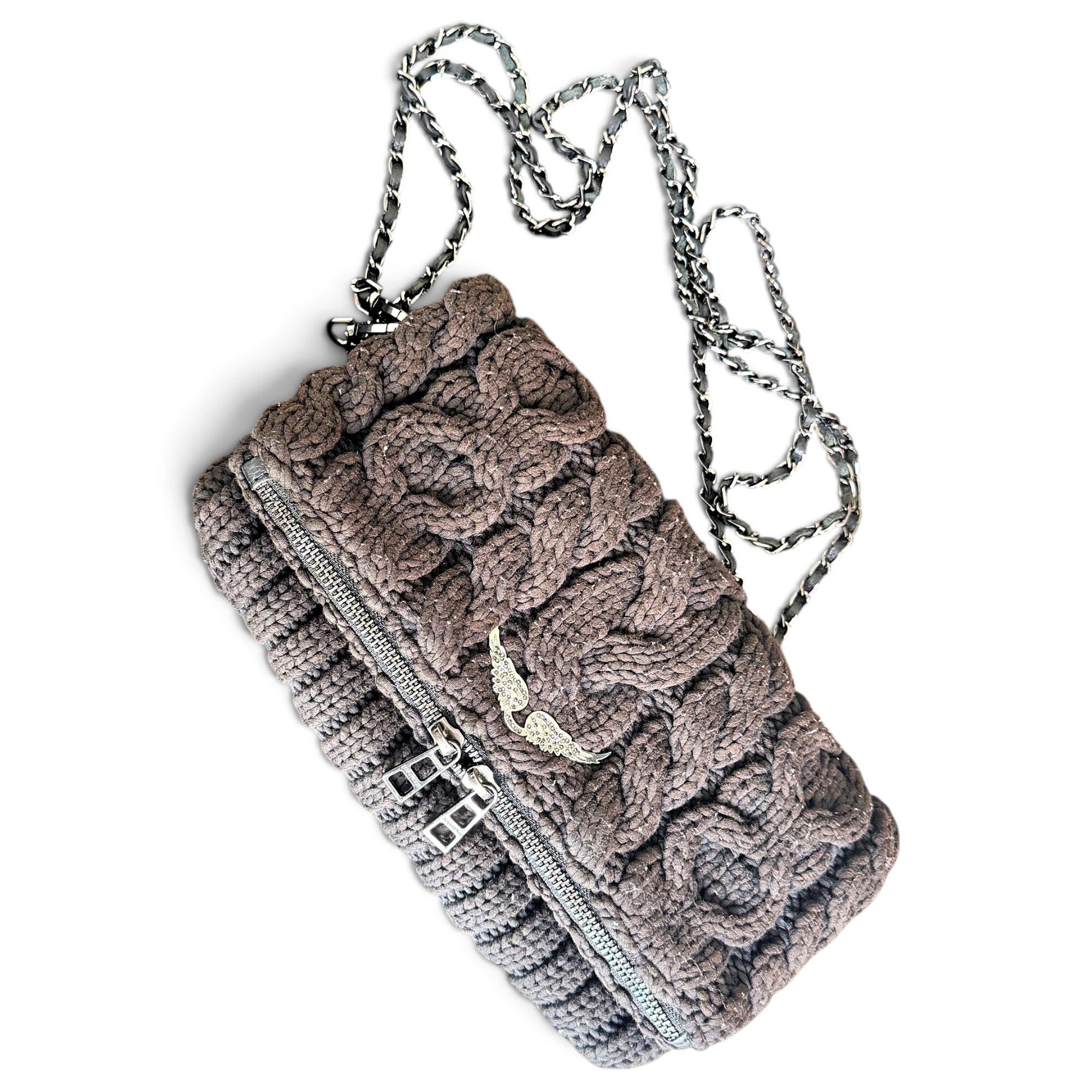 Rock wool crossbody bag