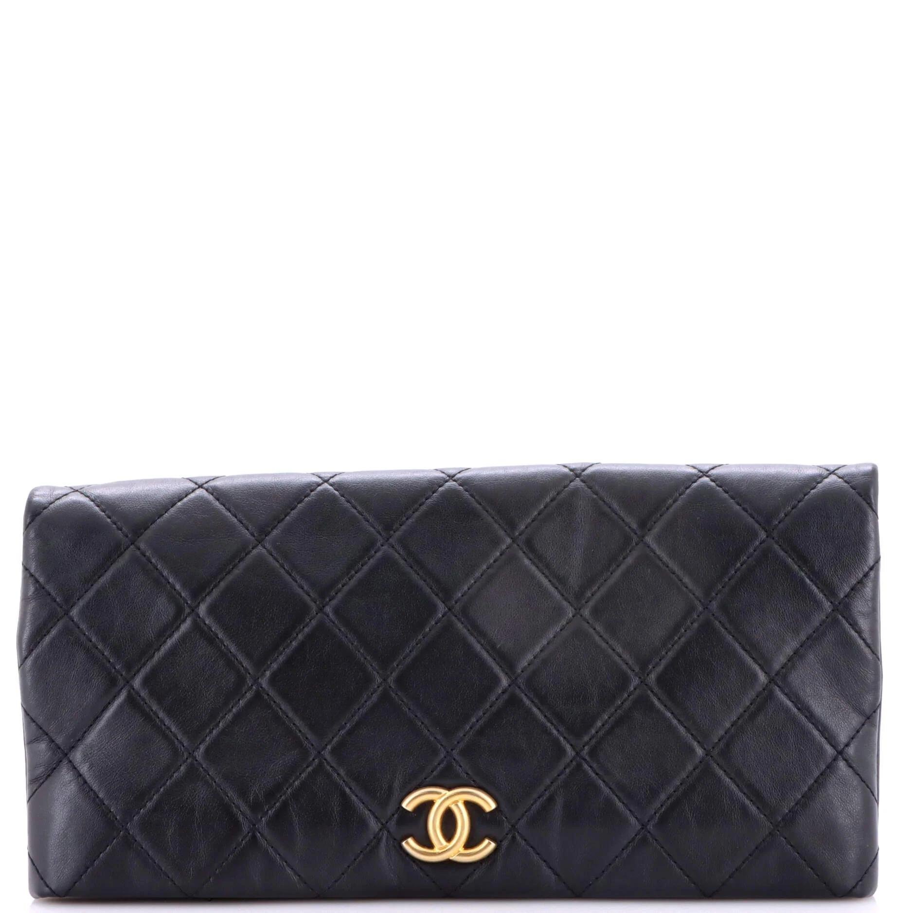 Leather clutch bag