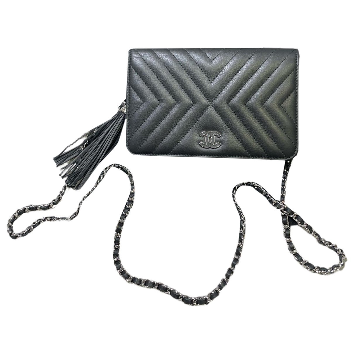 Trapezio leather handbag