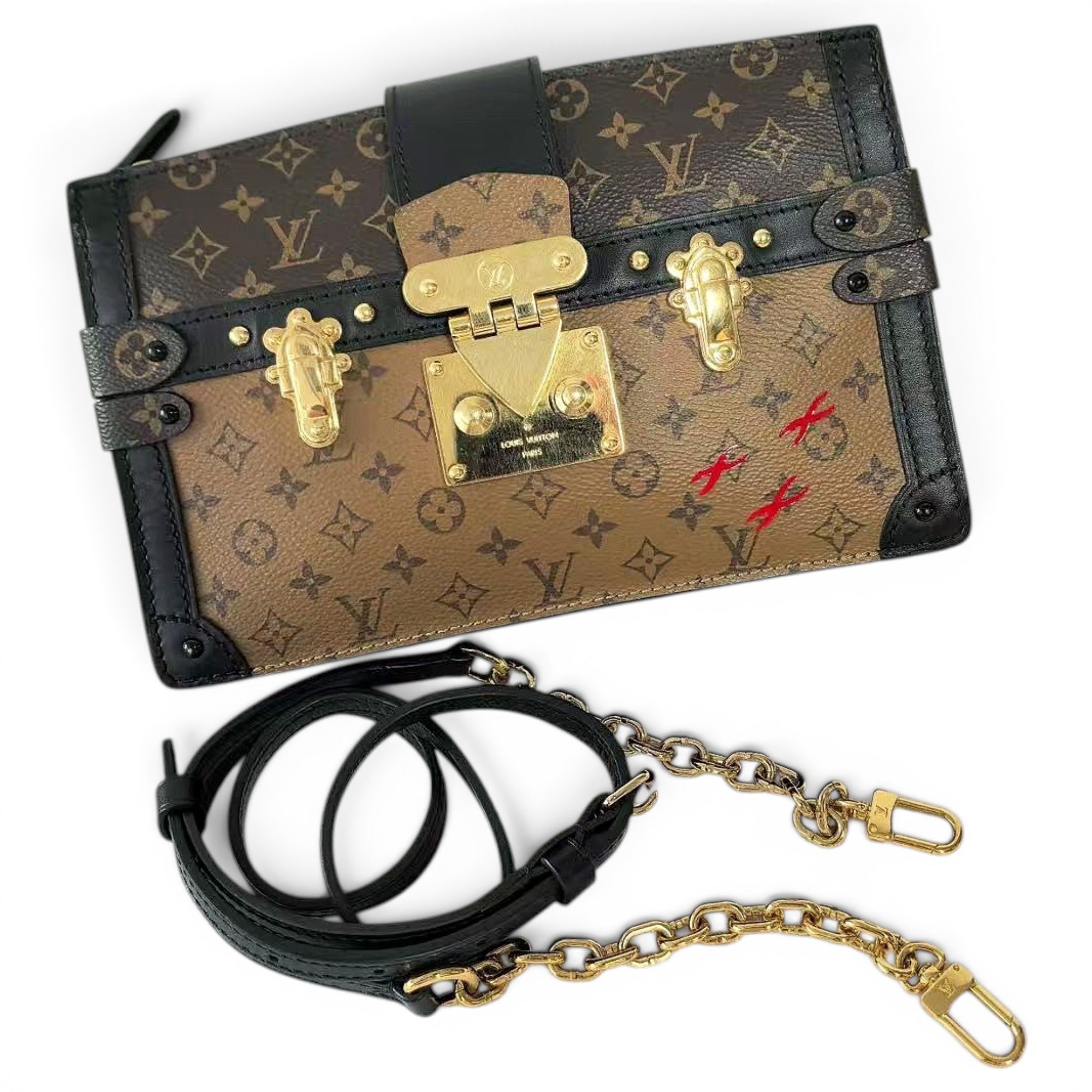 Petite Malle leather handbag