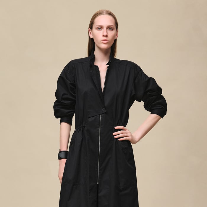 Noir Drawstring Dress