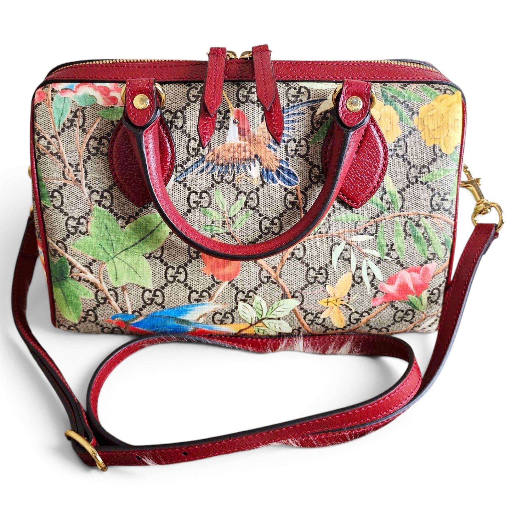Boston leather bowling bag
