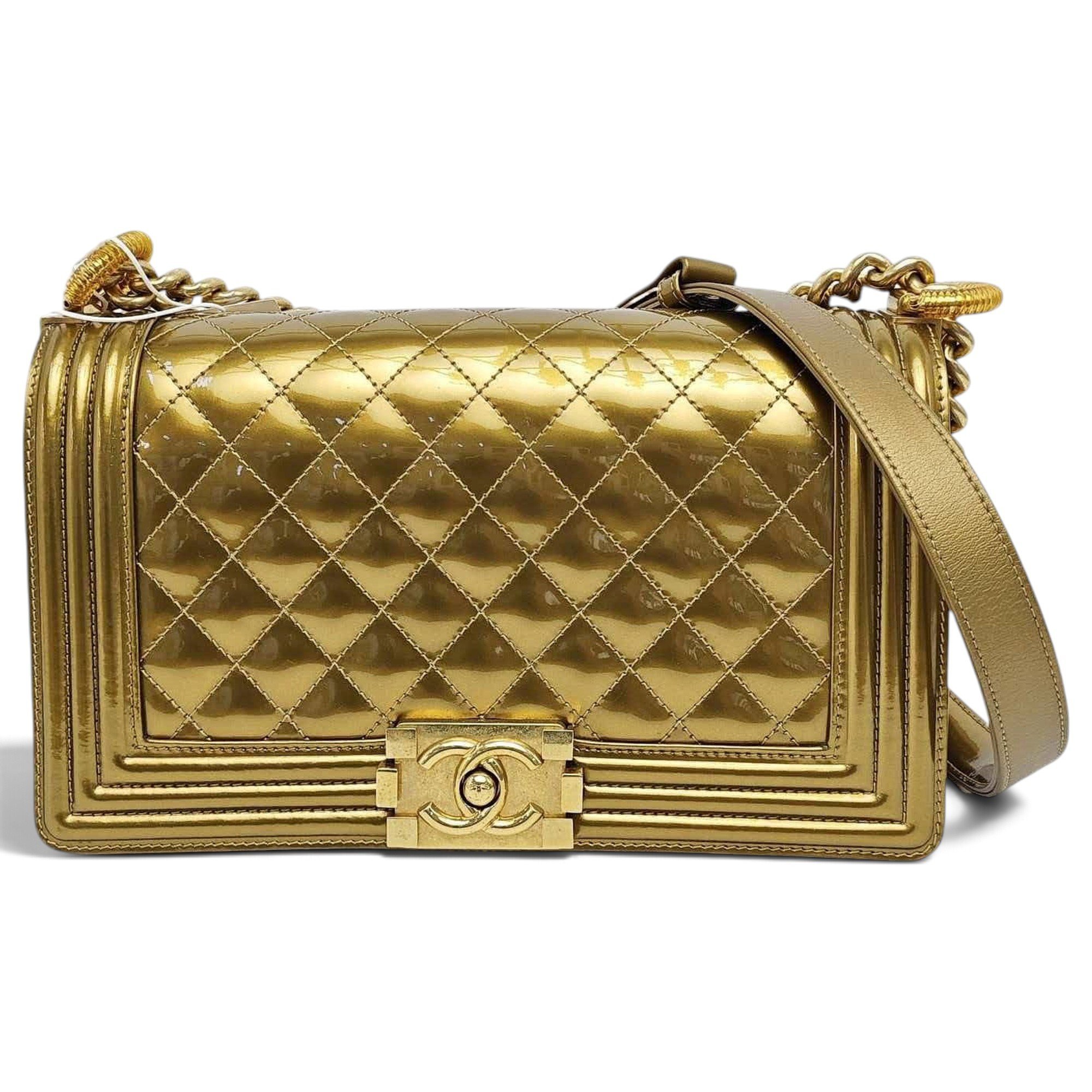 Boy patent leather crossbody bag