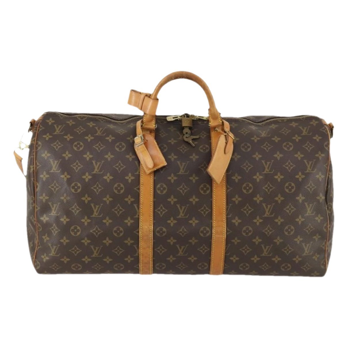 Keepall leather travel bag