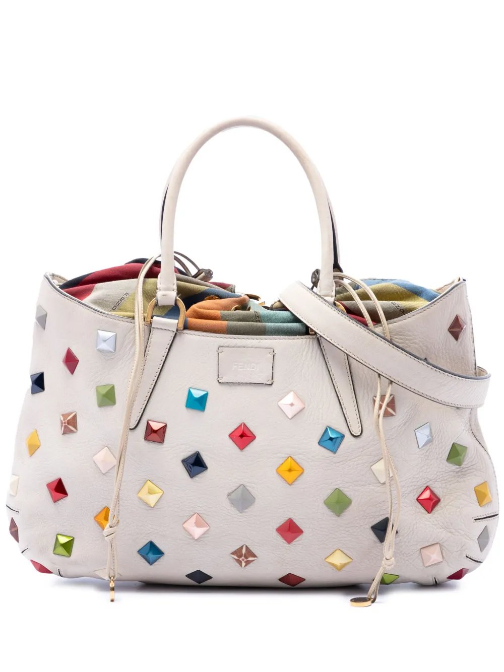 2010-2026 Medium Studded Milk Calfskin B Fab satchel