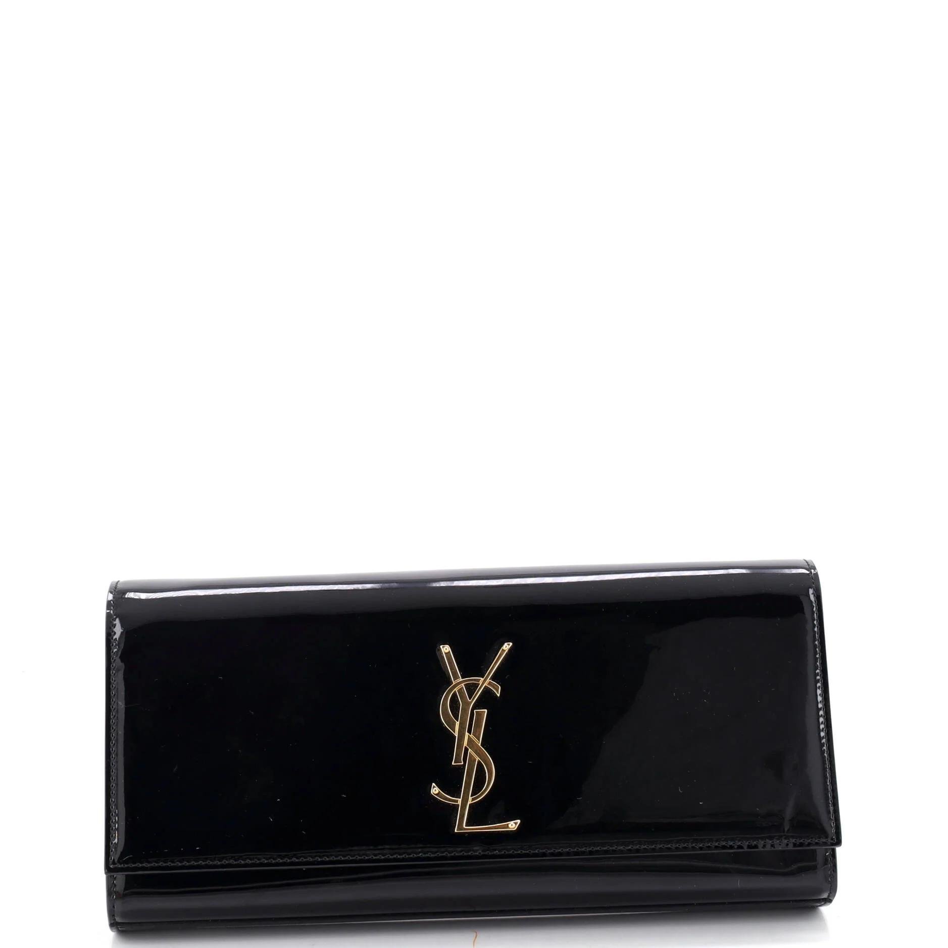 Patent leather clutch bag