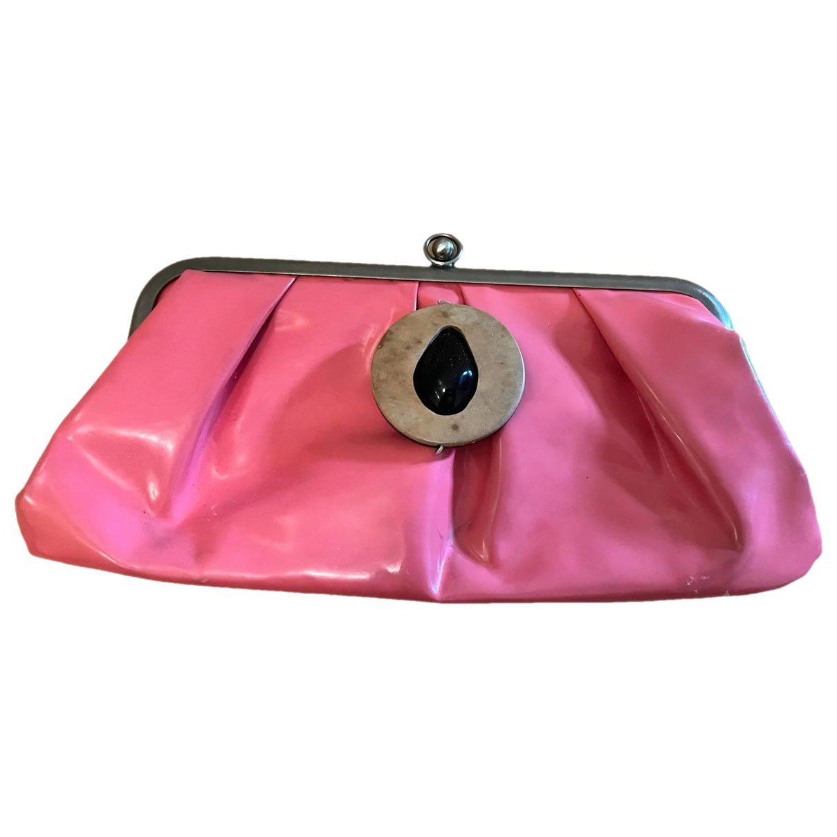 Patent leather clutch bag