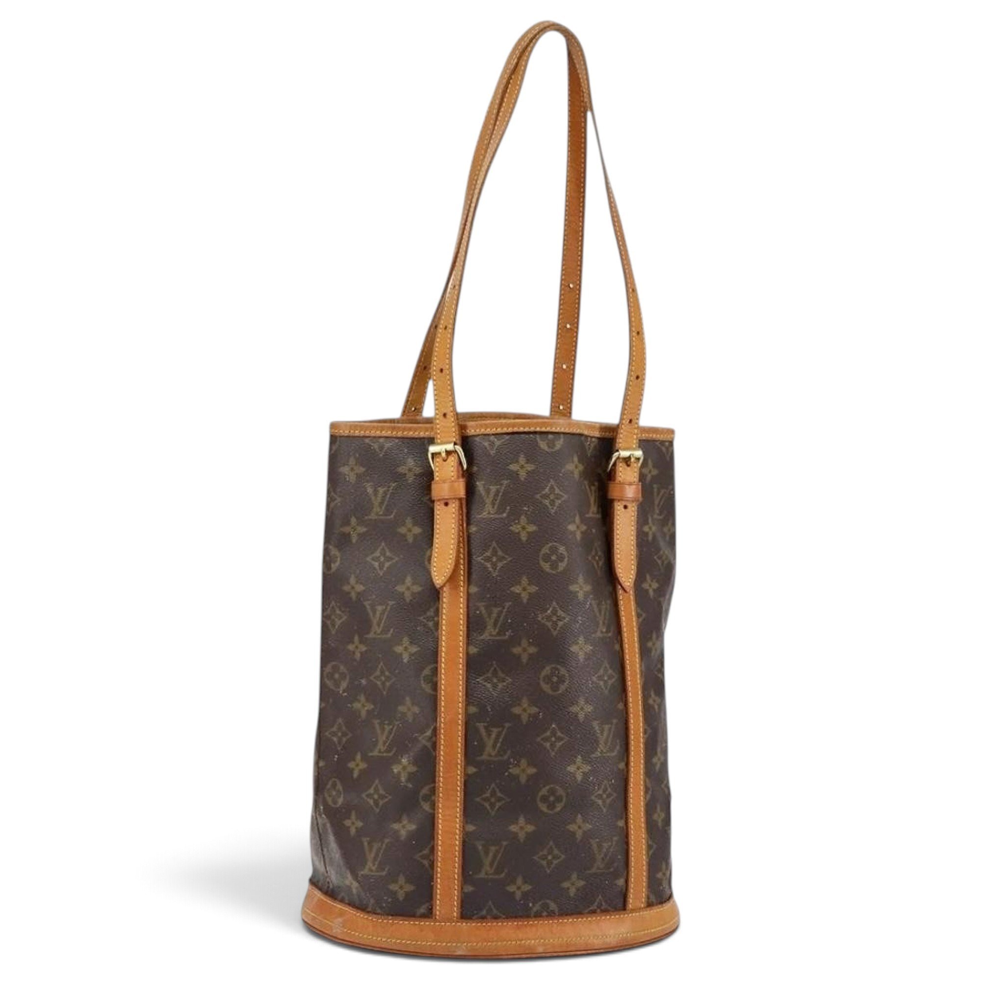 Bucket leather handbag