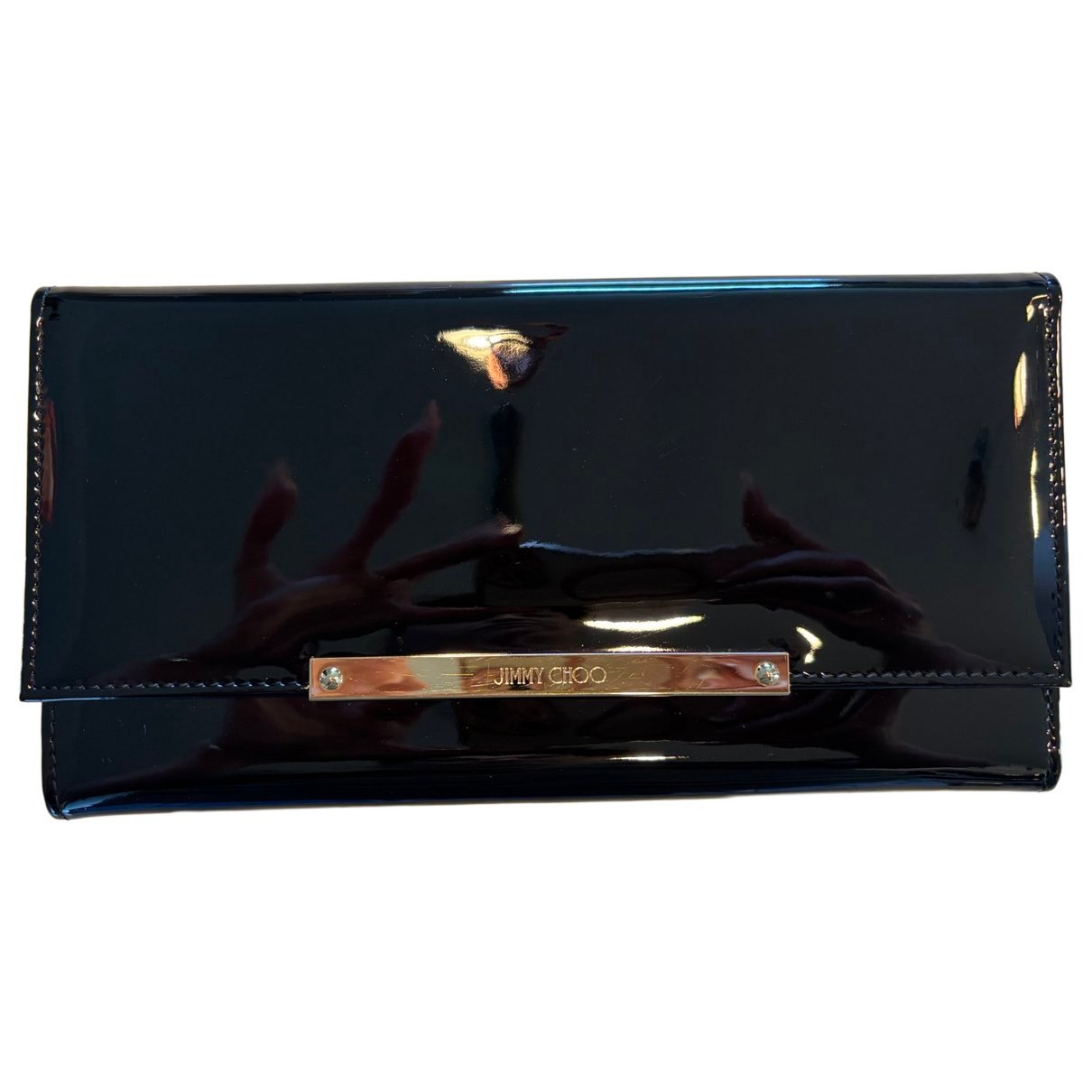 Patent leather clutch bag