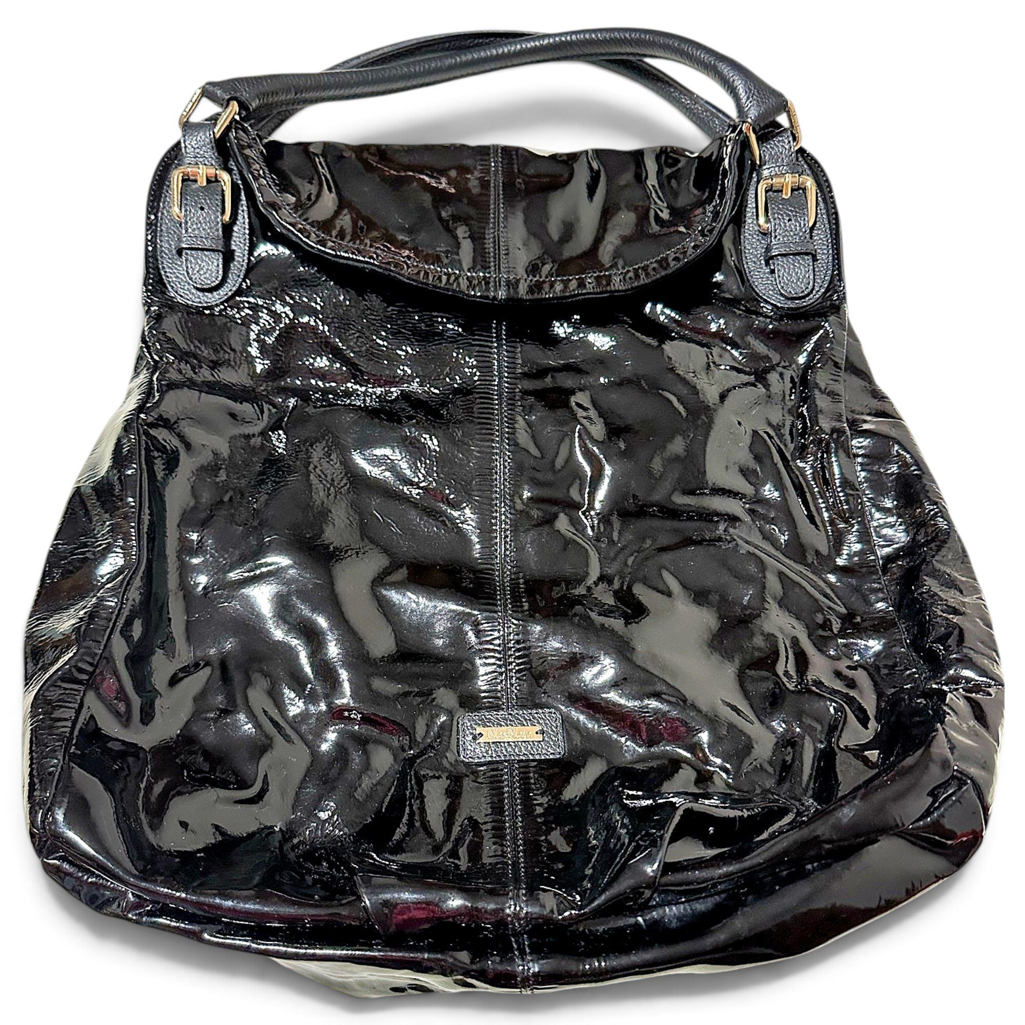 Patent leather handbag
