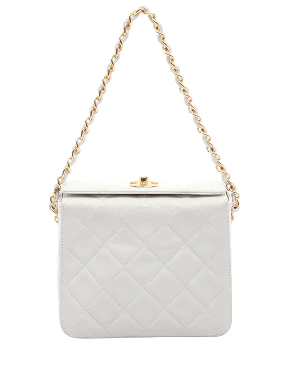 1996-1997 CC Quilted Lambskin Turnlock Vanity Bag handbag