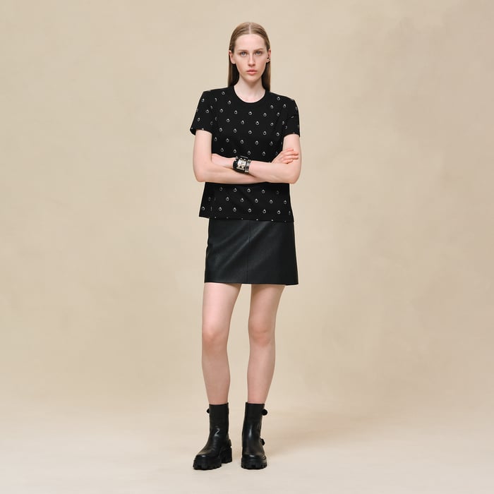Noir "Anneau Finesse" Straight T-shirt