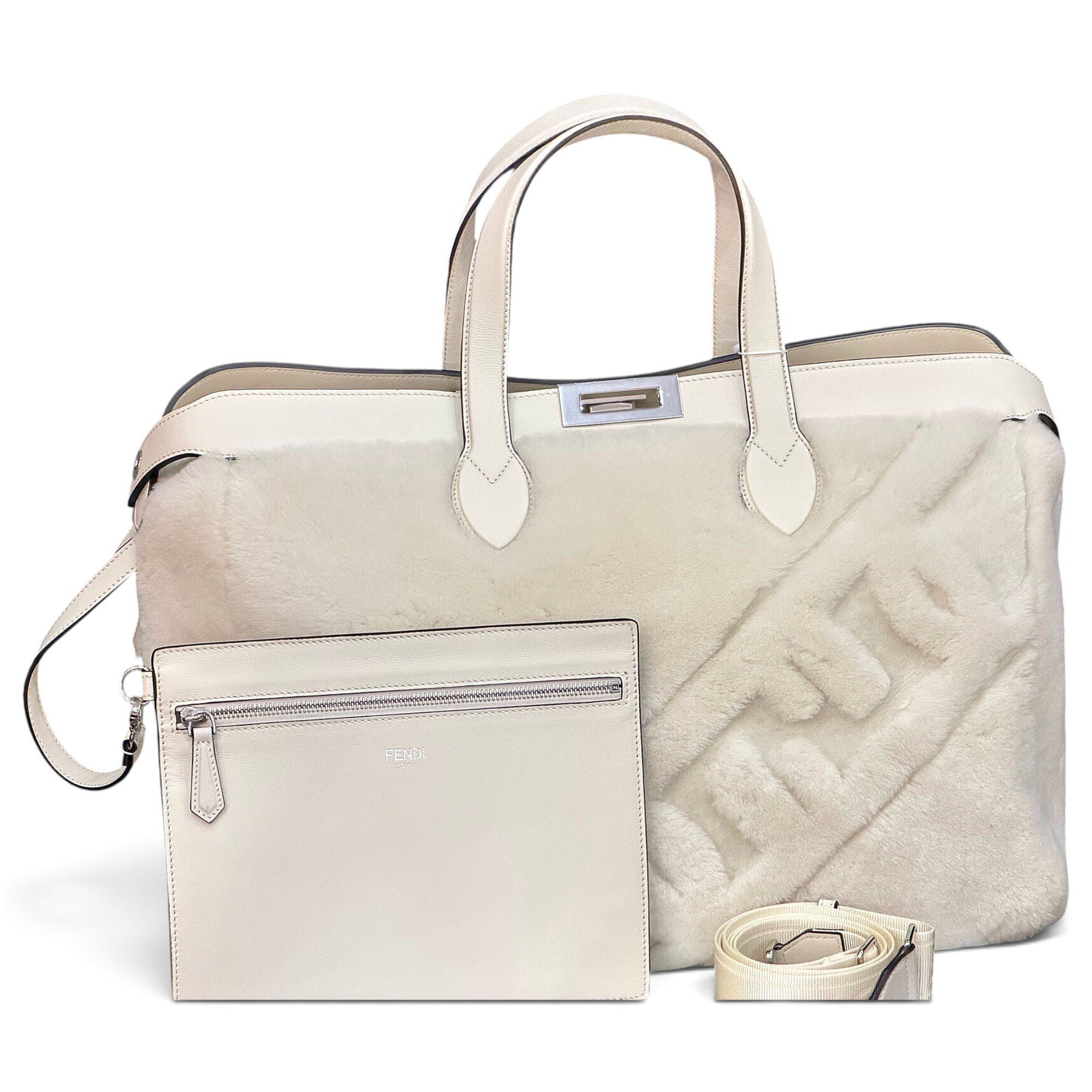 Peekaboo wool handbag