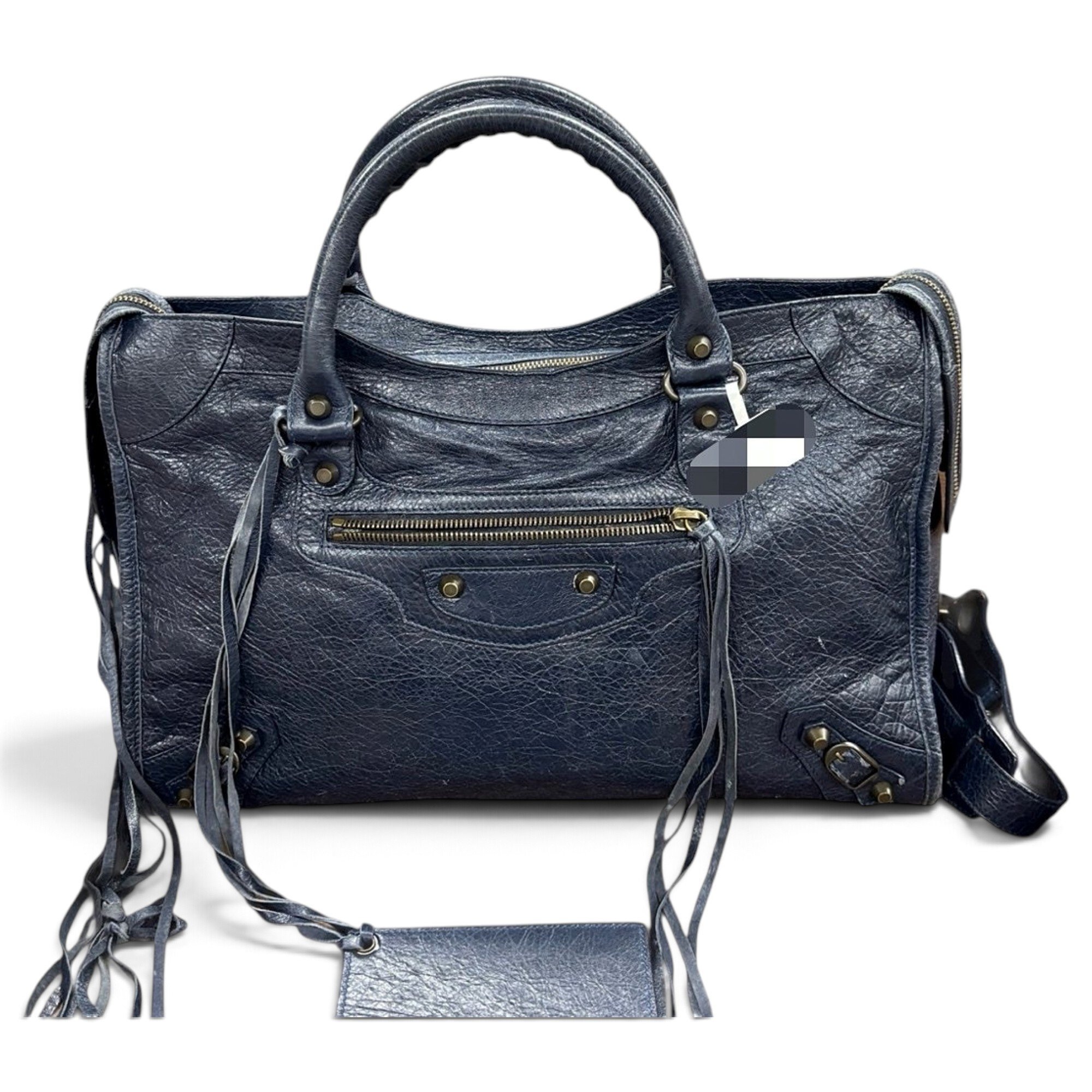 City leather handbag