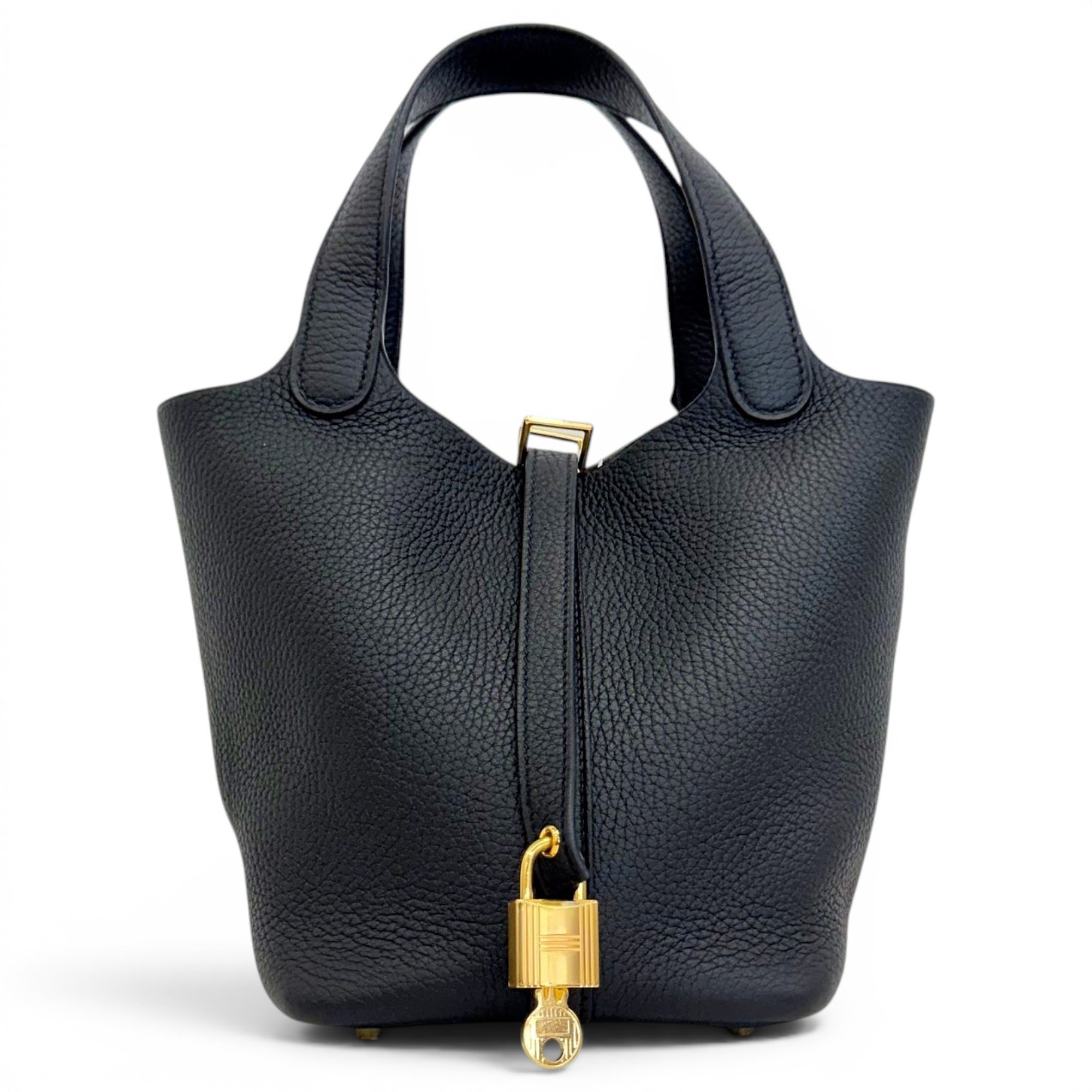 Picotin leather tote