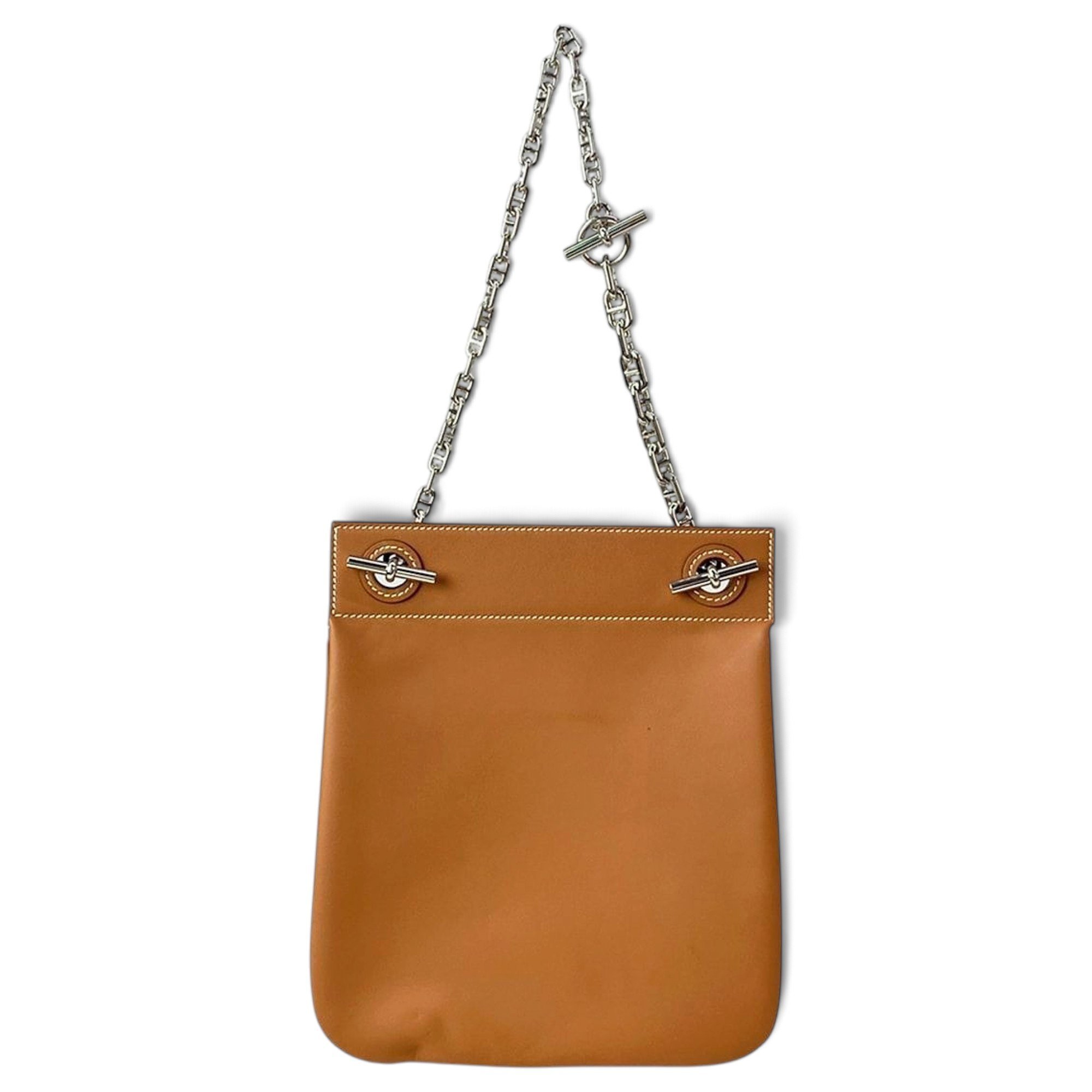 Hermes Gold Swift Leather Handbag