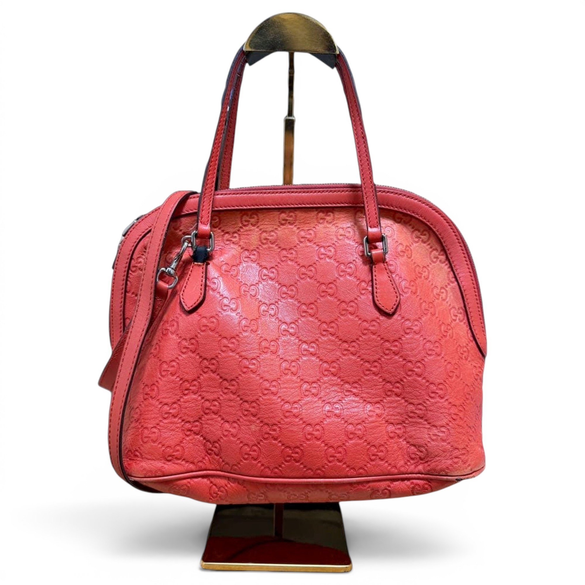 Ophidia Dome Top Handle leather handbag