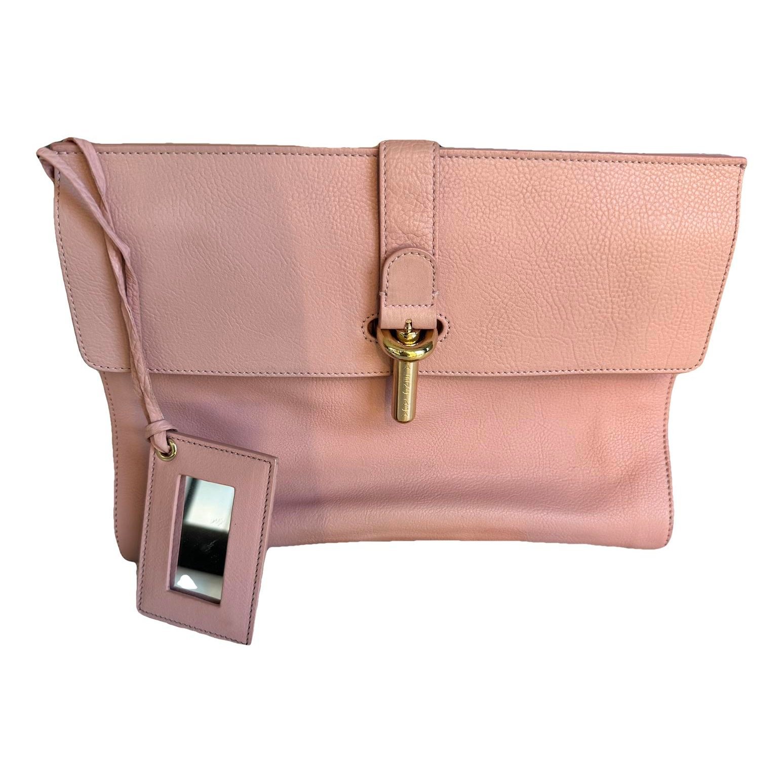 Leather clutch bag