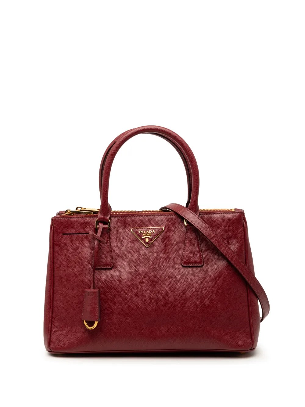 Prada 2000-2026 Small Saffiano Lux Galleria Double Zip satchel