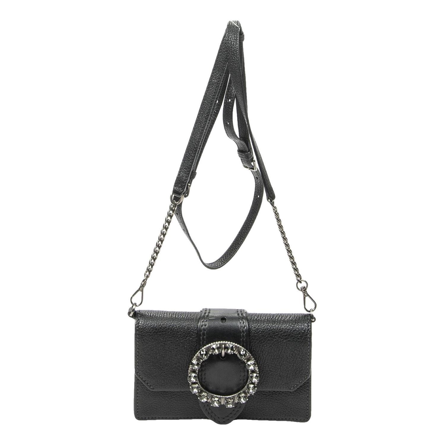 Madras leather crossbody bag