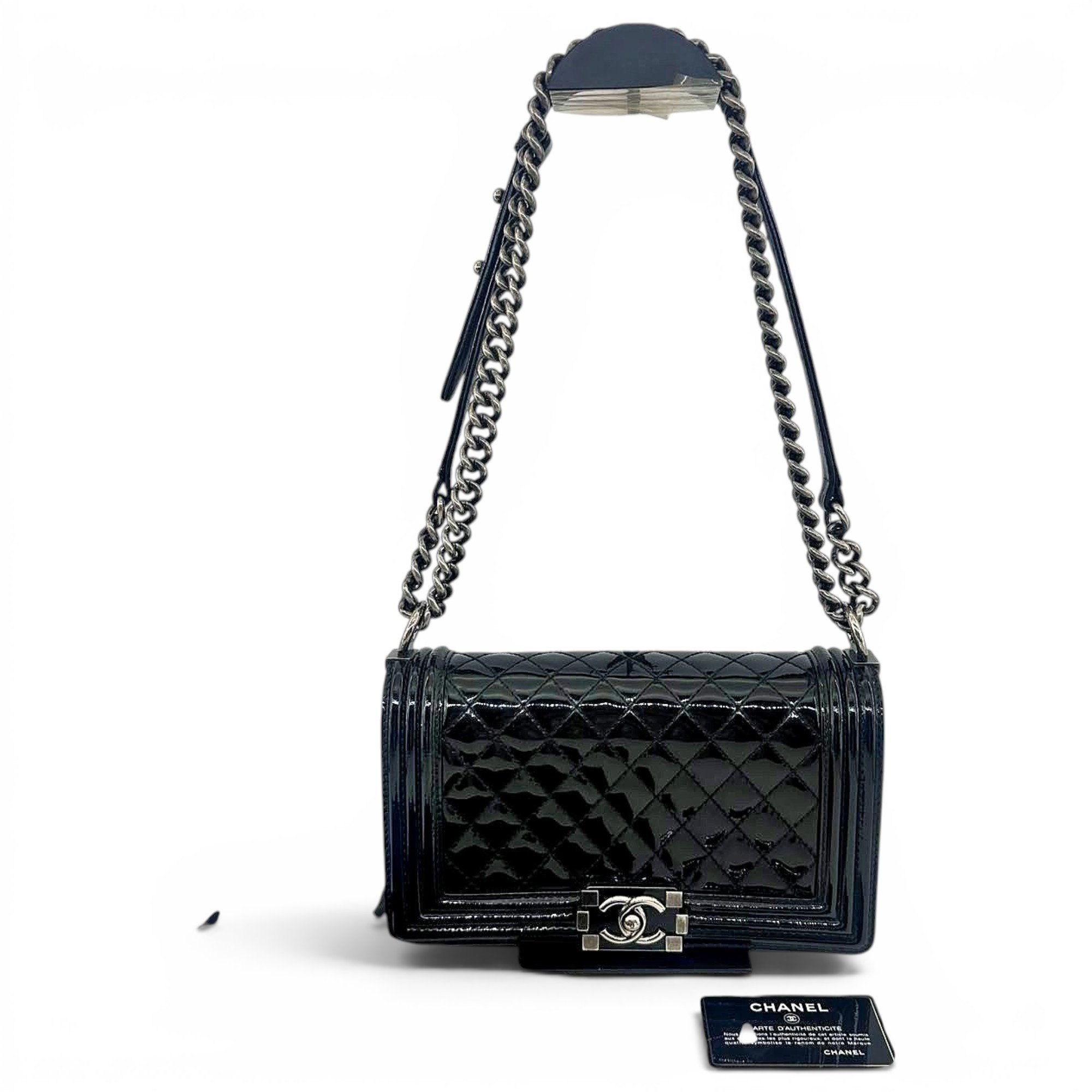 Boy patent leather crossbody bag