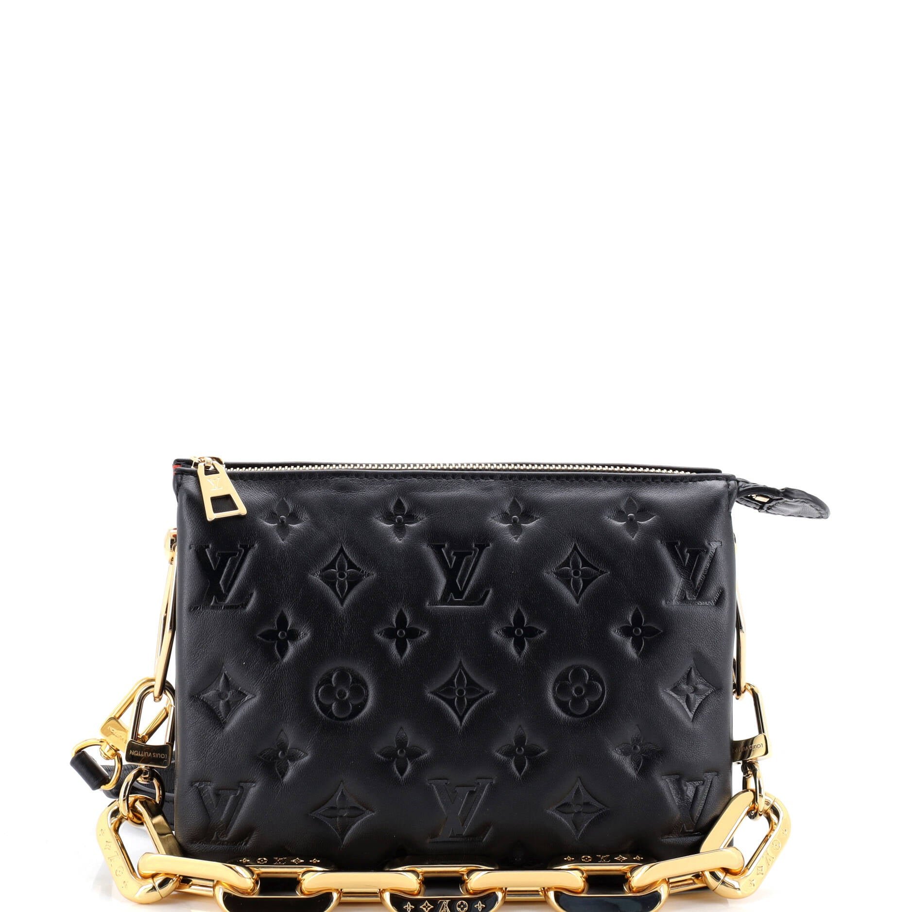Coussin Bag Monogram Embossed Lambskin PM