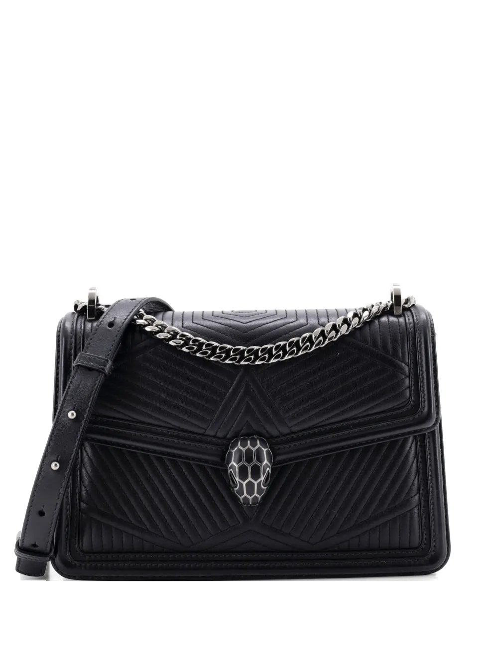 Serpenti Forever Shoulder Bag Quilted Leather Small crossbody bag