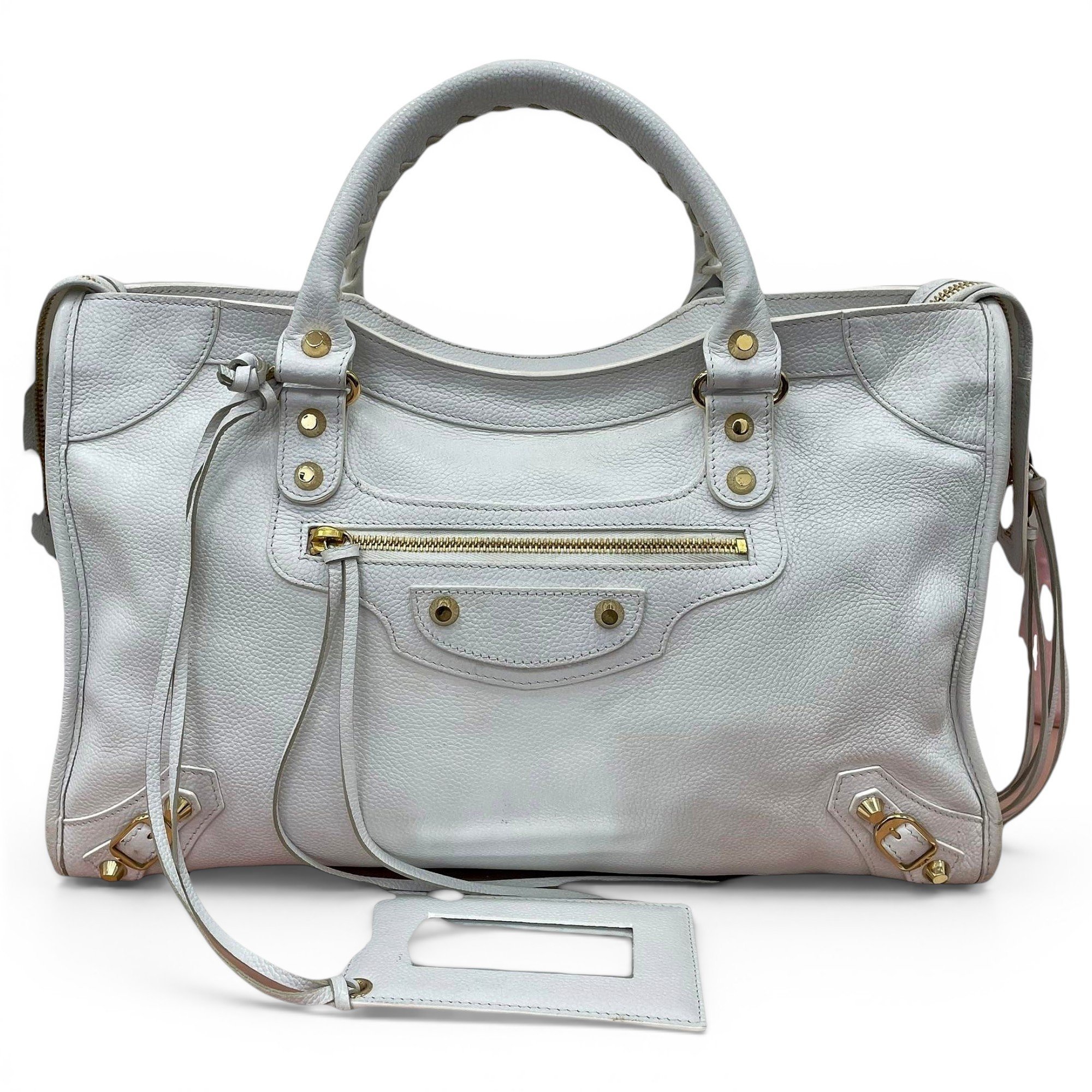 City leather handbag