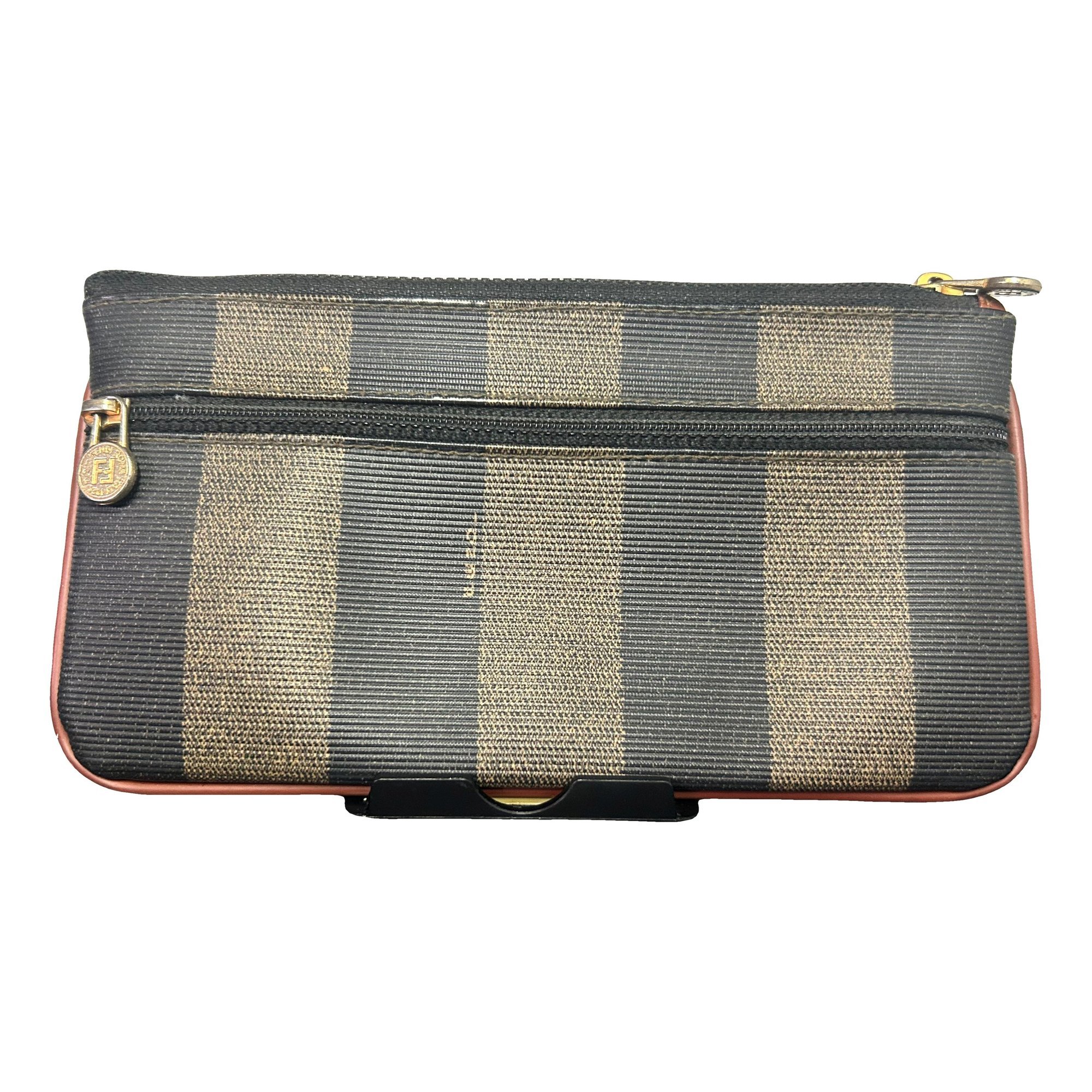 Leather clutch bag