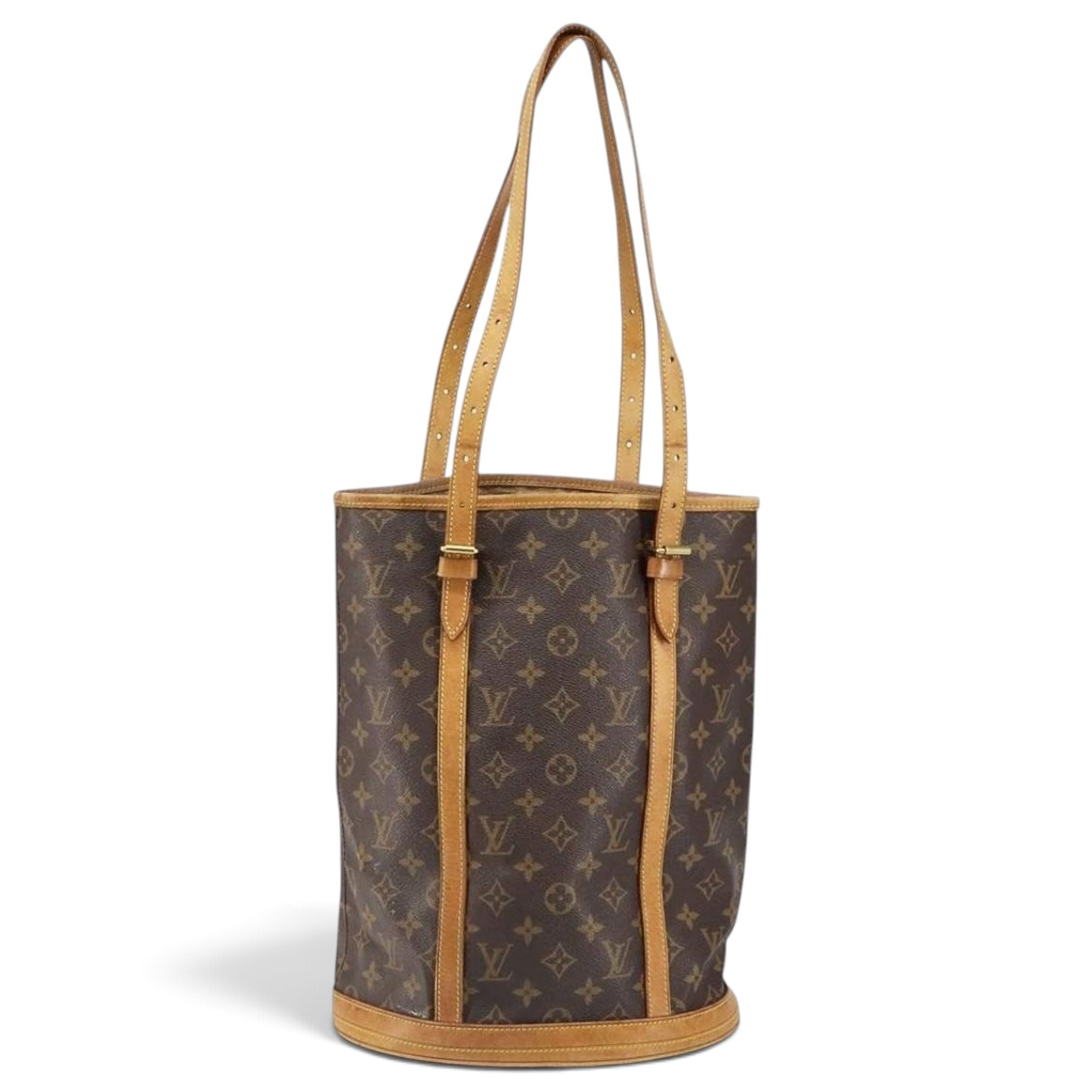 Bucket leather handbag