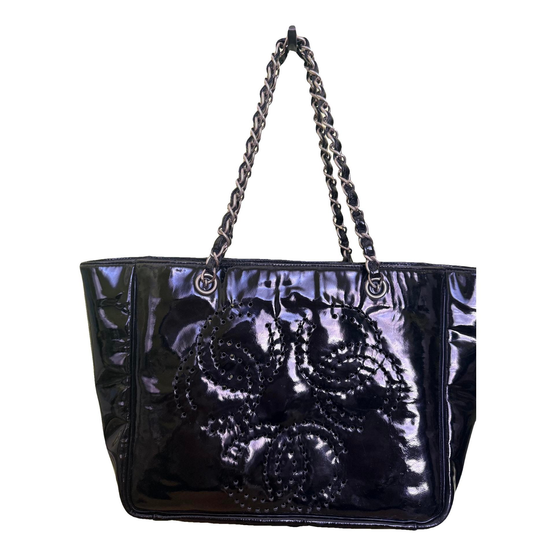 Patent leather tote