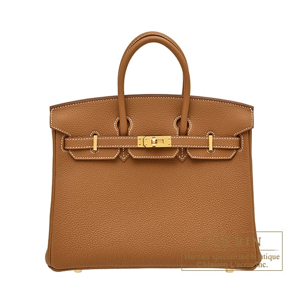 Hermes Birkin bag 25 Gold Togo leather Gold hardware