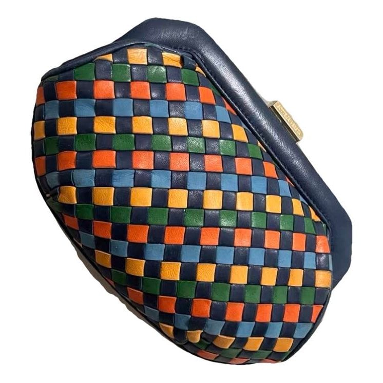 Leather clutch bag