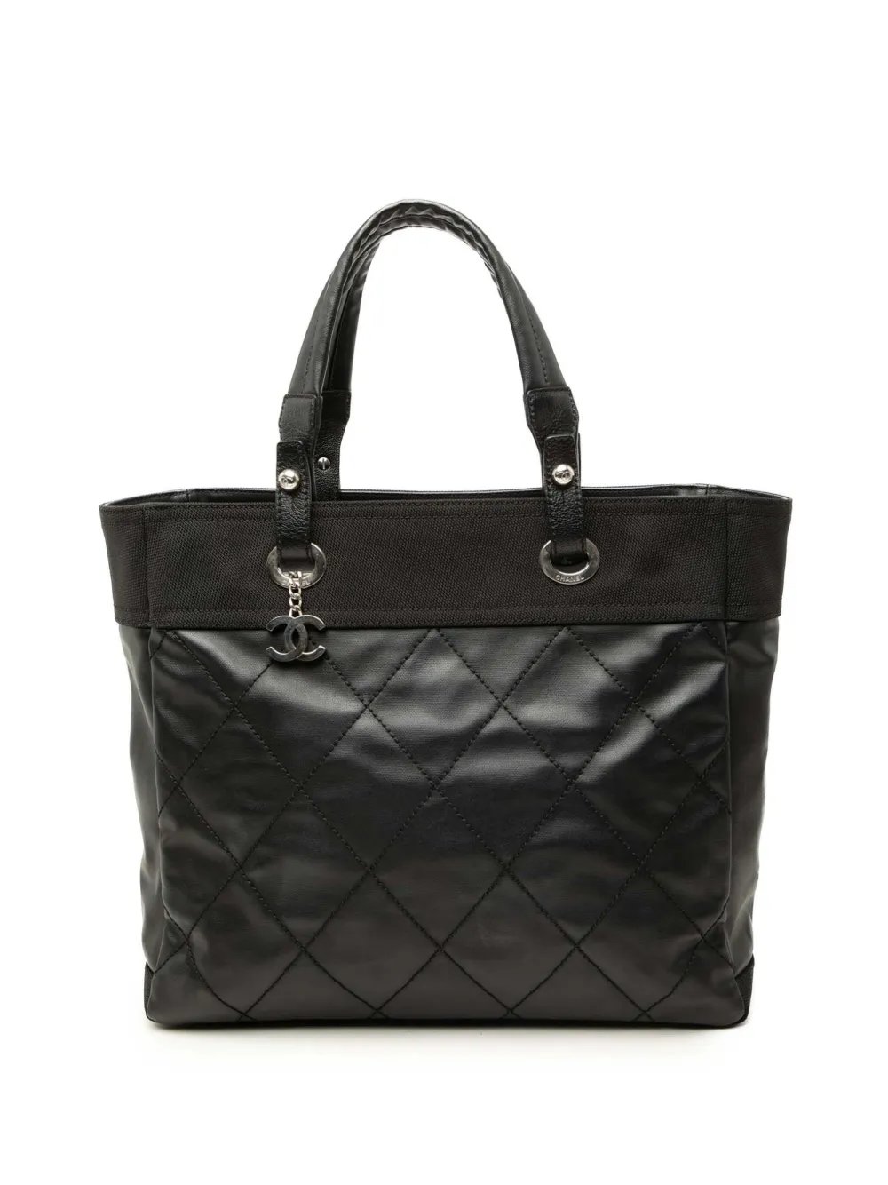 2012 Medium Quilted Coated Canvas Paris Biarritz tote bag