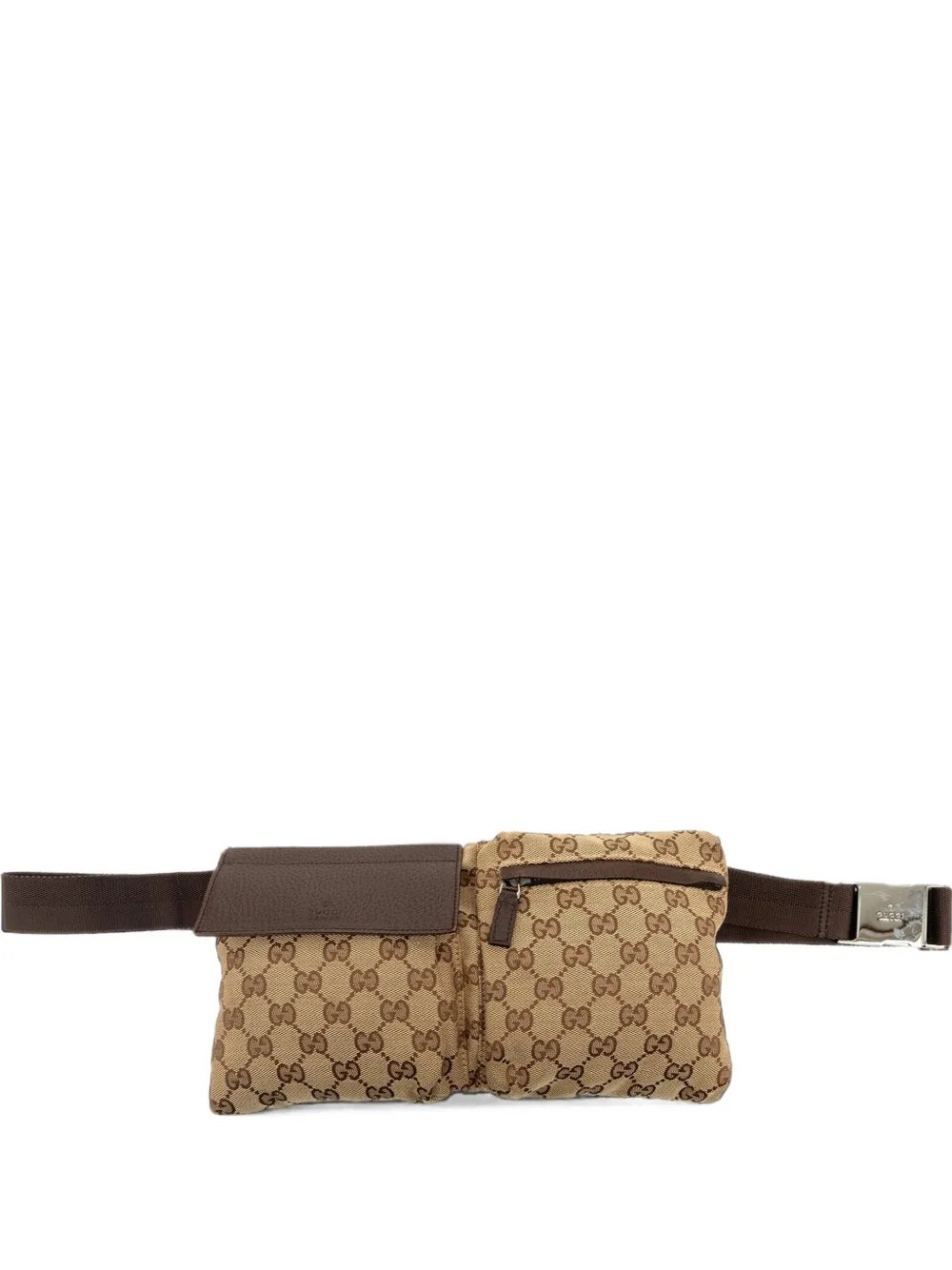 2000-2015 GG Canvas Double Pocket belt bag
