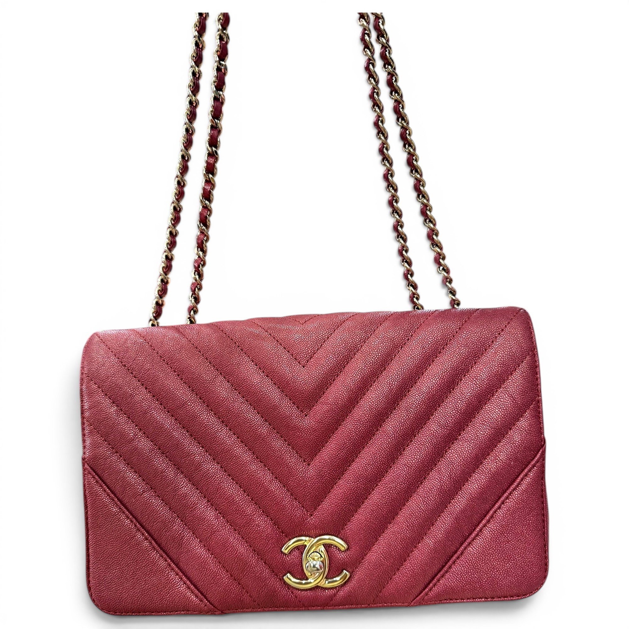 Statement leather handbag