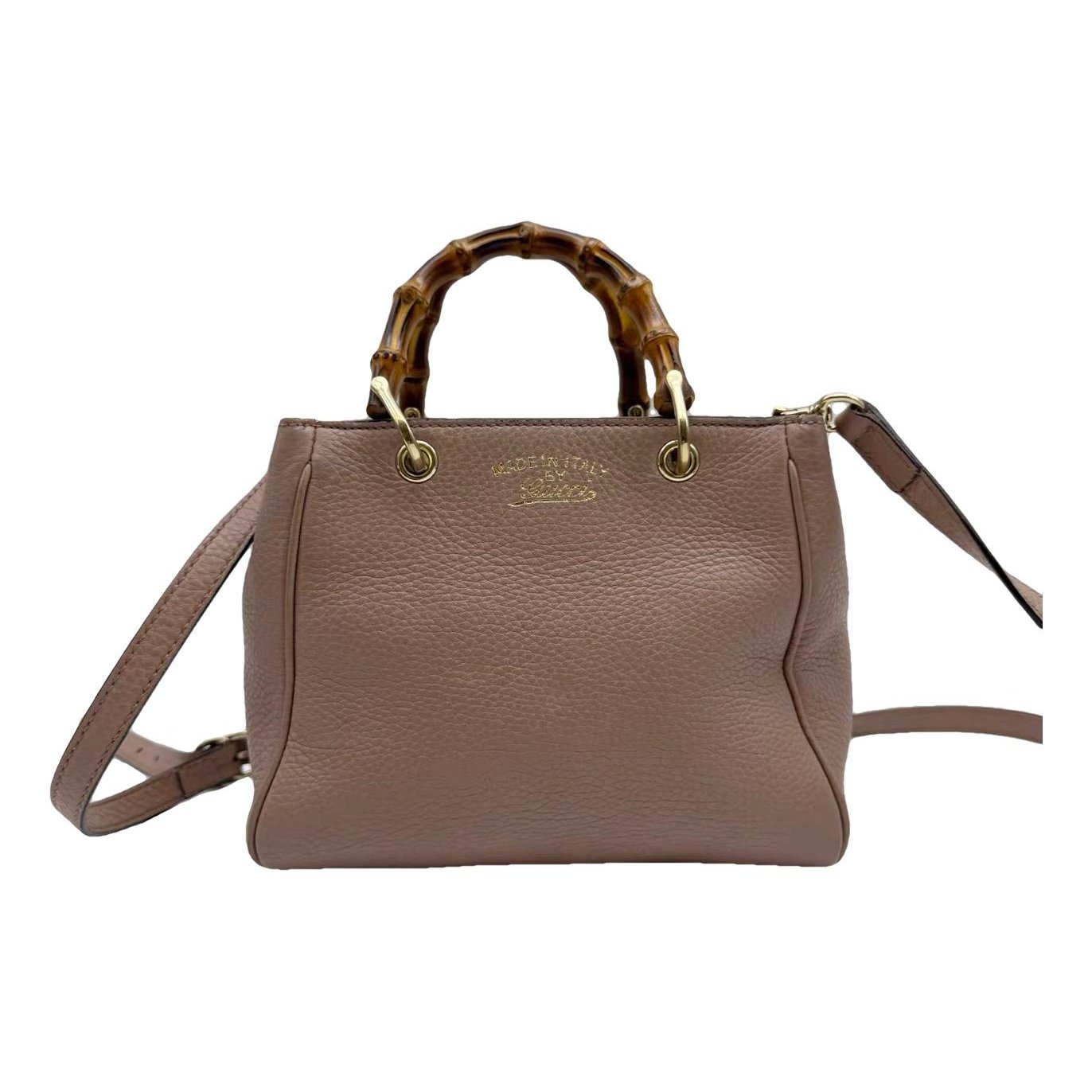 Bamboo leather handbag