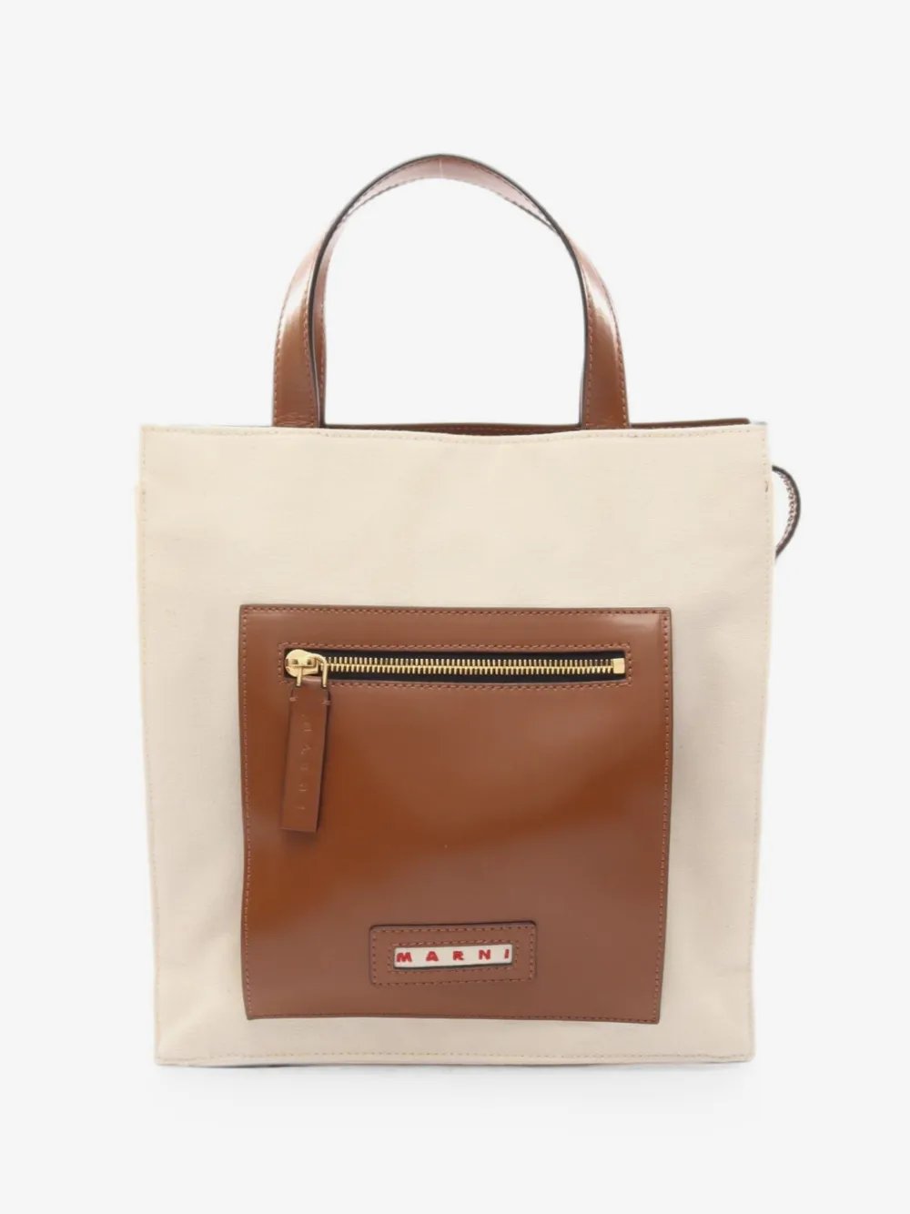 2010s zipped canvas tote bag