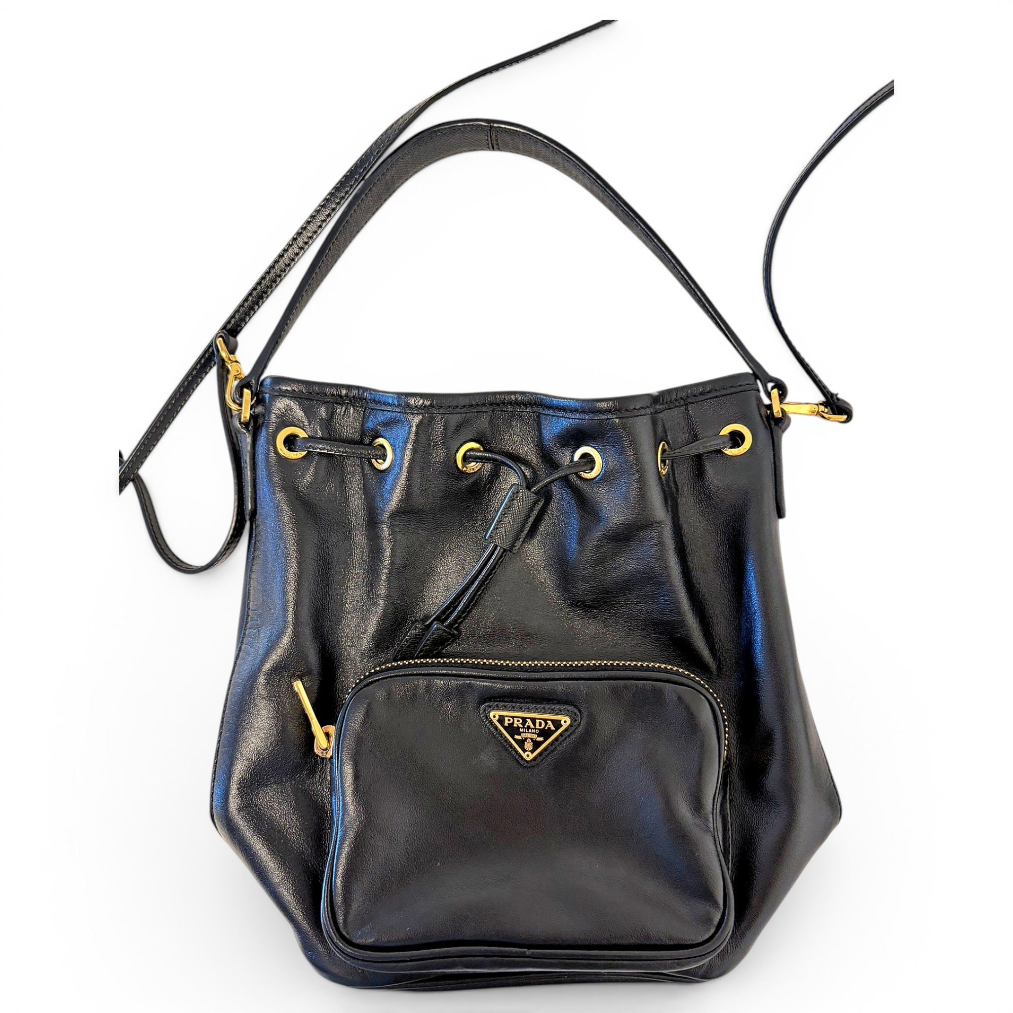 Duet leather handbag