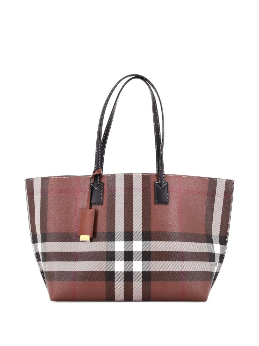 Soft Check E-Canvas Medium tote bag