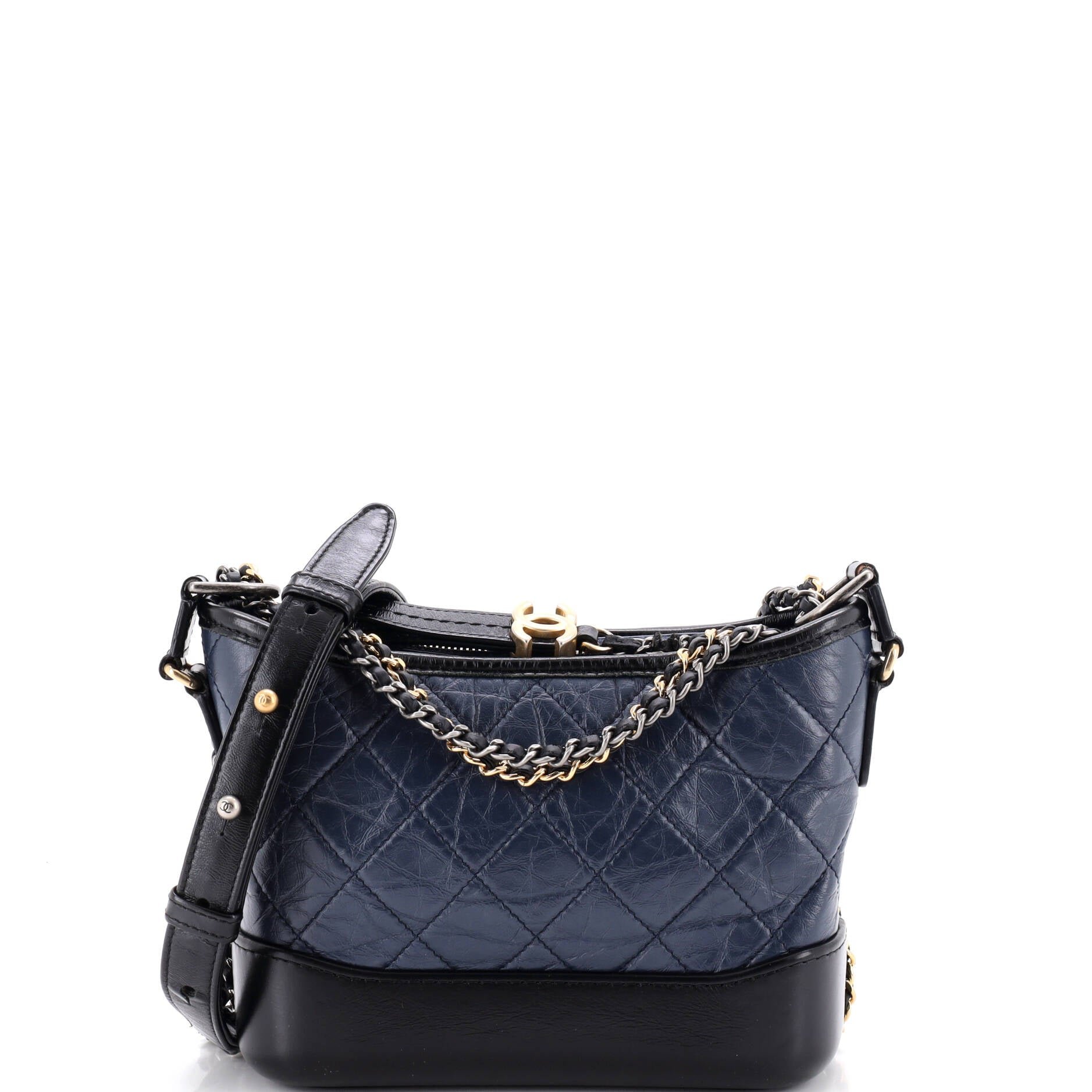 Gabrielle Hobo Quilted Aged Calfskin Small