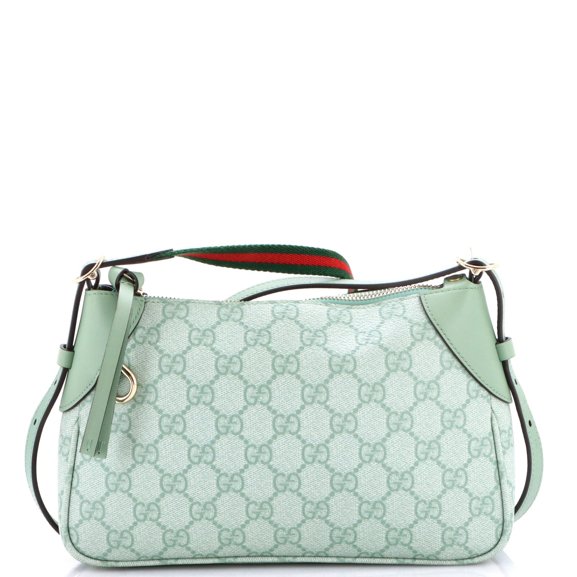 Emblem Shoulder Bag GG Coated Canvas with Leather Small