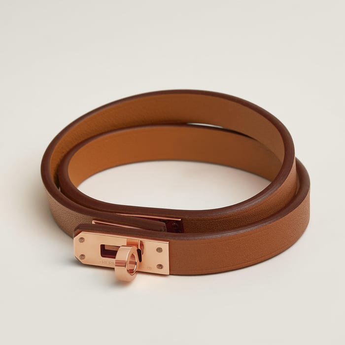 Gold Mini Kelly Double Tour Bracelet