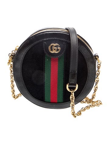 Web Ophidia Suede Round Crossbody Small