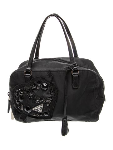 Tessuto Nylon Top Handle Bag