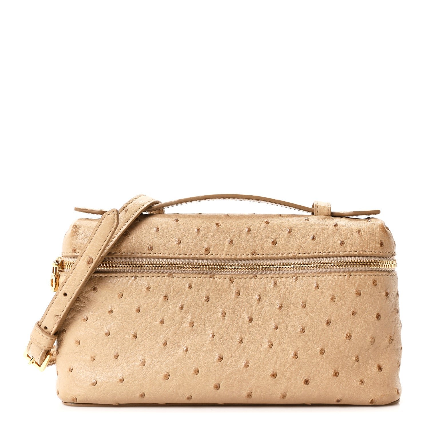 Loro Piana Loro Piana Ostrich L19 Extra Pocket Pouch Beige