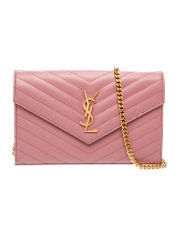 Quilted Monogram Envelope Chain Wallet Small