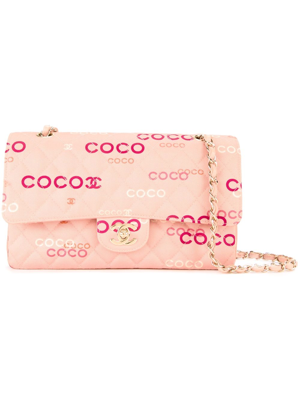 printed logo shoulder bag
